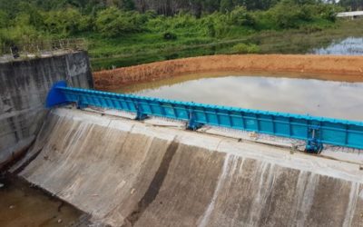 บานระบายน้ำพับได้และระบบไฮดรอลิก (Flap Gate Weir)